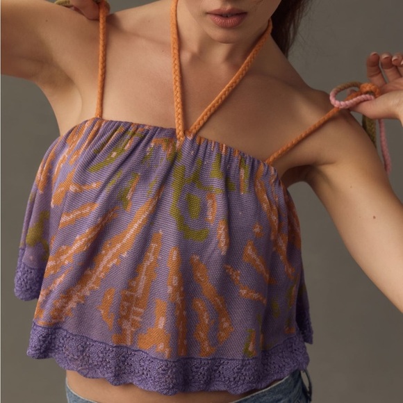 BY ANTHROPOLOGIE FLOUNCE KNIT TANK BNWT XS - Picture 3 of 12